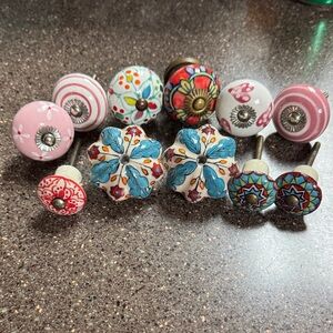 Colorful Ceramic Knobs Set